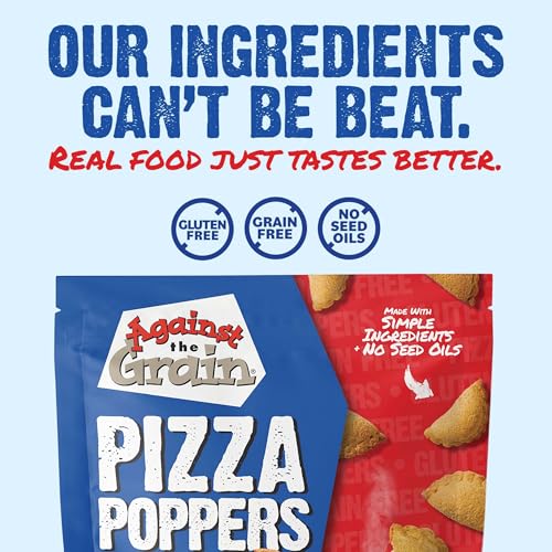 Image of Against The Grain Pepperoni Pizza Poppers, Gluten-Free, Grain-Free, Seed Oil-Free (6oz)