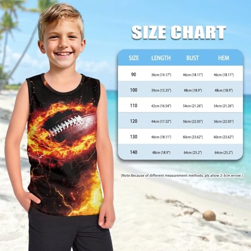 Kids 3D Print Vest Athletic Boys Sleeveless Performance Tank Top for Children 2-8Y Sports Outdoor Breathable Outfit 7