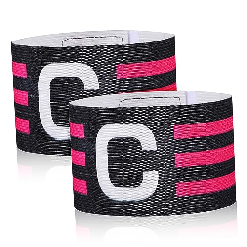 HANABASS Leader 2 Pcs Soccer Captain Arms for Adults & Teens Soccer Arm Protective Arm Badge Team Training Arms Football Arm Football Captain Arms The Sign Nylon Winding