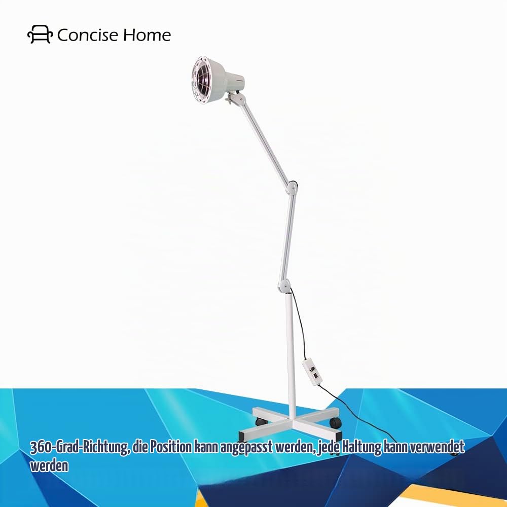 275W Infrarotlampe Warmelampe Rotlicht Strahler Bestrahlungslampe Rotlicht Regulierbar