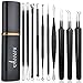 Produktbild 10er Set Mitesserentferner, Aooeou Edelstahl Komedonenquetscher Set Hyginische Sichere Behandlung Pickel Akne Blackhead Whitehead Mitesser Hautunreinheit für alle Hauttypen