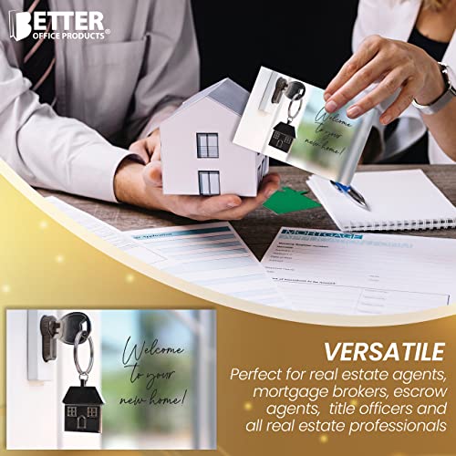 Better Office Products 25 Pack New Home Cards With Envelopes, Housewarming Cards, Congratulations On Your New Home, Cards For Realtors, 4 X 6 Inch, 5 Cover Designs, Blank Inside #TOP4