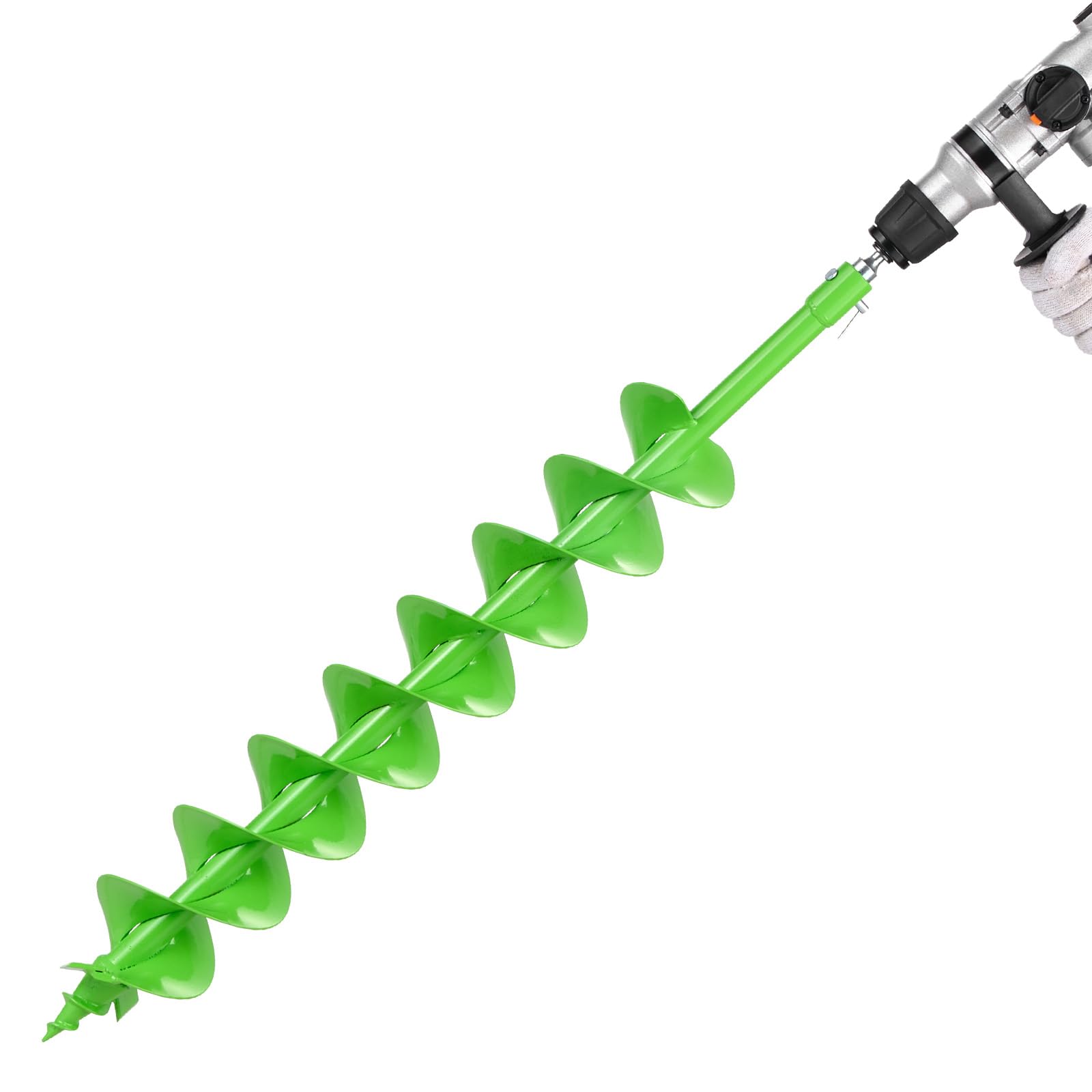 VEVOR Erdbohrer für Bohrmaschine, Ø 100x790 mm Gartenbohrer, kompatibel mit Bohrern mit 20 mm Innendurchmesser, Pfahlbohrer, Durchlässenbohrer, Grabungswerkzeug zum Pflanzen und Bohren
