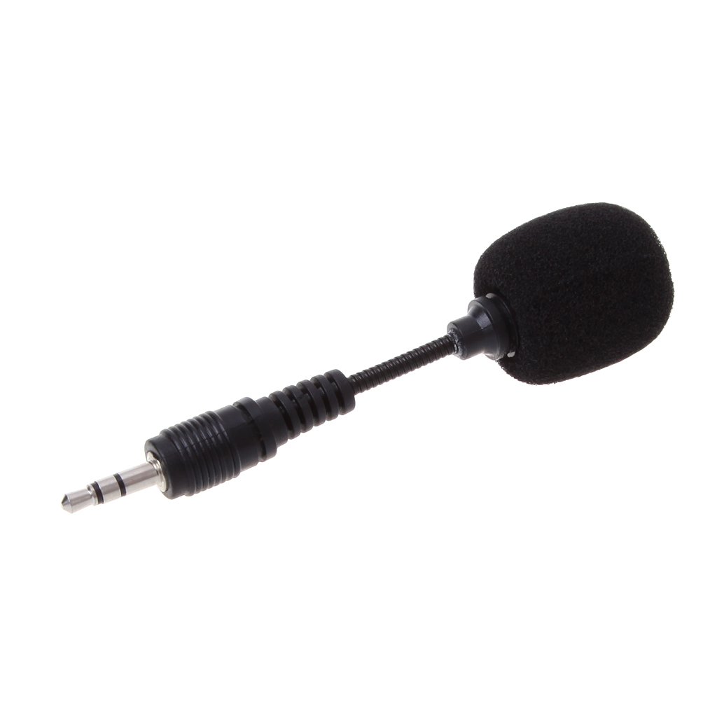 Simplelife Black Mobile Phone Mini 3.5Mm Interface Flexible Microphone Stereo Bluetooth Mic Speaker Handheld Home Ktv Singing