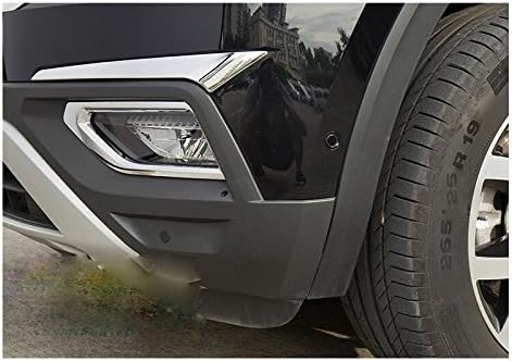 2PCS Chrome Front Fog lamp Lamp eyebrow Cover Decorate Trim For VW Atlas 2018 2019 2020