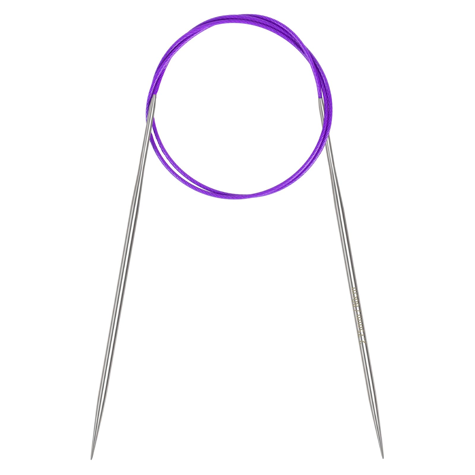 Coopay 2.75mm Circular Knitting Needles 80cm Long, Metal Circular Needles with Flexible Cable