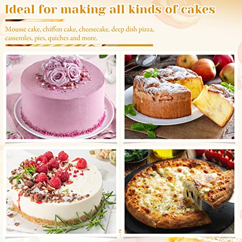 Sunnyray 8 Pcs Cheesecake Springform Cake Pan 4" 7" 9" 11" Round Baking Pans Nonstick Leakproof Circle Carbon Steel Cake Mold With Removable Bottom #TOP4