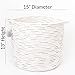 Laundry and Storage Cotton Rope Basket for Laundry, Toys, Baby Boys or Girls Room | Woven Bins with Pom Poms| Use as Hamper, Toy and Storage Basket