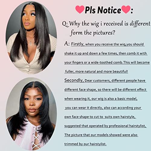 Alimiriam Long Layered Wigs For Women Straight Layered Synthetic Hair Wig Synthetic Middle Part Layered Wigs Heat Resistant Fibre For Daily Party Use(28" 1B#) #TOP5