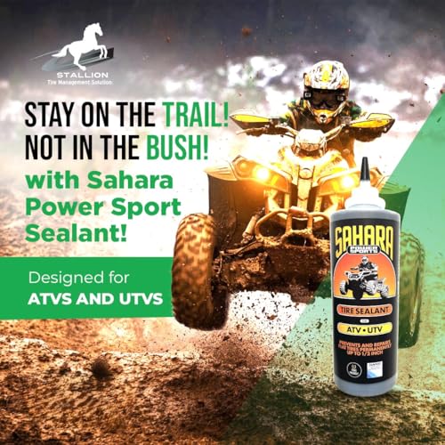 Image of Sahara Power Sport Tire and Tube Sealant Puncture Repair Sealant, Prevent and Repair, Suitable for Non-Highway Tires and Tubes, Non-Toxic, Eco-Friendly, 34oz Bottle