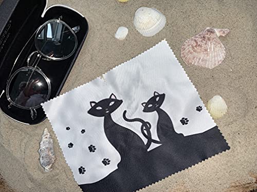 VON LILIENFELD Brillenetui Zwarte Katten Brillenkoker Hardcase Box Stabiel Reinigingsdoek Glasses Case Black Cats - Image 6