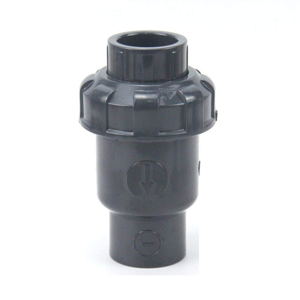 Zawory zwrotne 20 mm 25 mm 32 mm 40 mm 50 mm czarny upvcnon-zwrotny zawór klapowy jednokierunkowy 20 mm wewnętrzny pionowy i poziomy ogólne 1 szt. (wewnętrzny 25 mm)