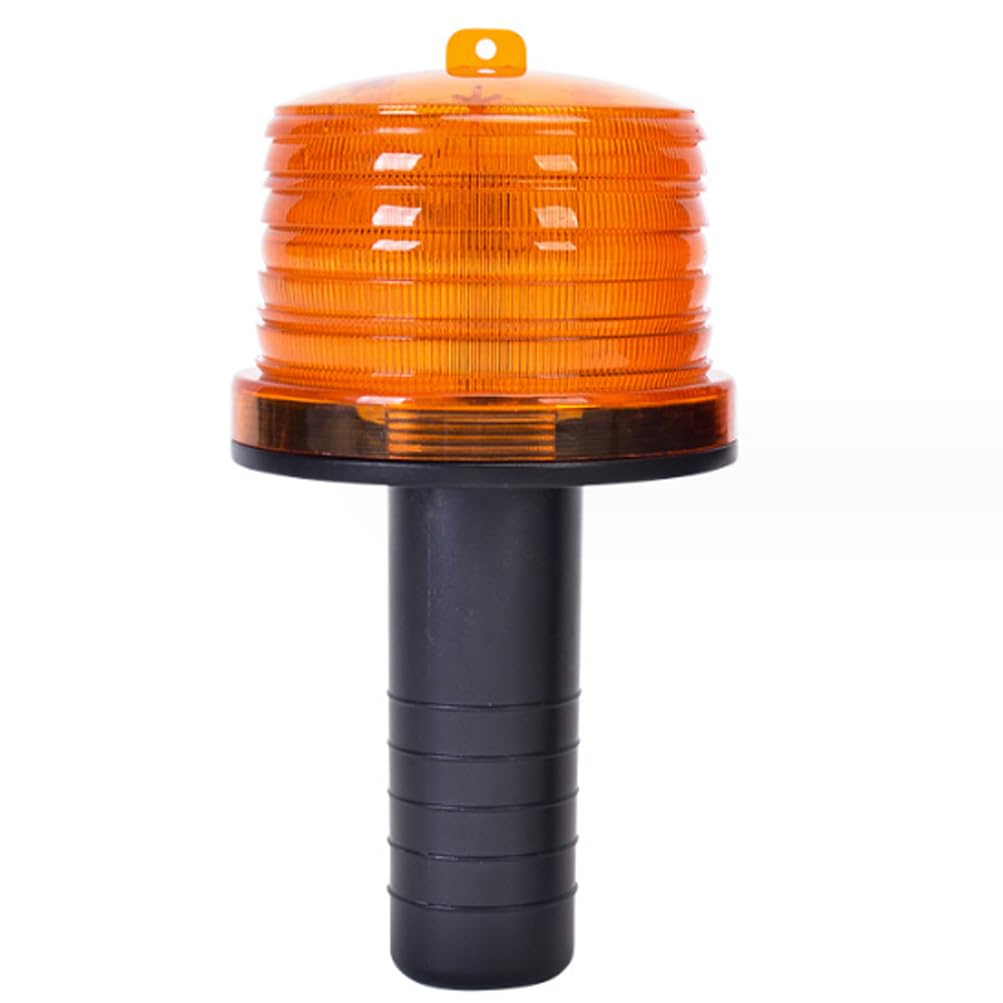 AolytySolar Warning Light, Waterproof LED Warning Lamp Super Bright Solar Safety Light with Switch for Construction, Traffic, Factory, Crane Tower, Dock, Marine (Yellow)