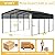 12x20FT Heavy Duty Metal Carport, Galvanized Steel Frame & Roof with Reinforced Base, All-Weather Outdoor Shelter for Vehicles, Boats and Outdoor Storage