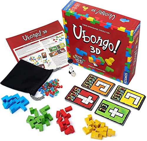 Ubongo 3D - A Kosmos Game | Geometric Puzzle Game With Three-Dimensional Blocks | Family Friendly Fun Game | Highly Re-Playable | Quality Components (Made In Germany) | 1 To 4 Players, Ages 8 And Up #TOP2