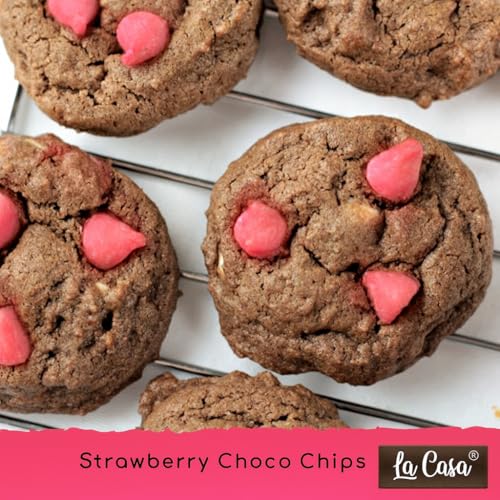 Image of La Casa Strawberry Chocolate Chips | Ideal for Baking & Garnishing | 100g |