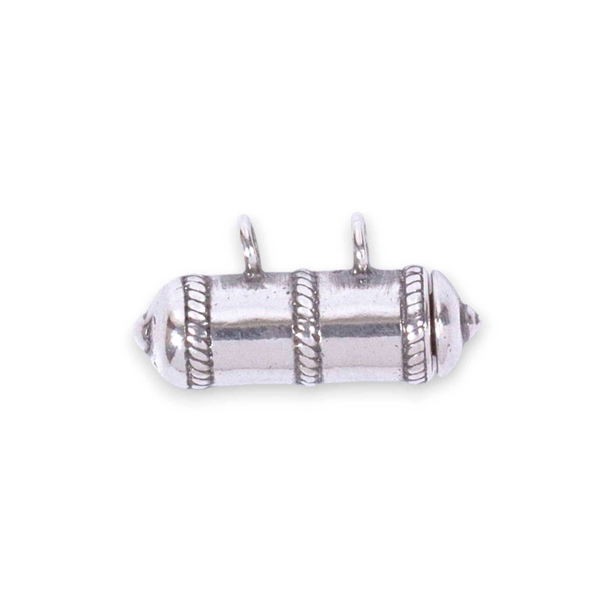 925 Sterling Silver Cylinder Tabeez Pendant Antique Finish For Unisex-image-43