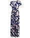 OUGES Women's V-Neck Pattern Pocket Maxi Long Dress(Floral-03,XL)