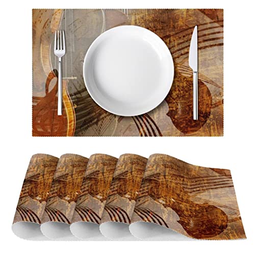 Sets de table en forme de violon vintage pour sublimer vos dîners rétro