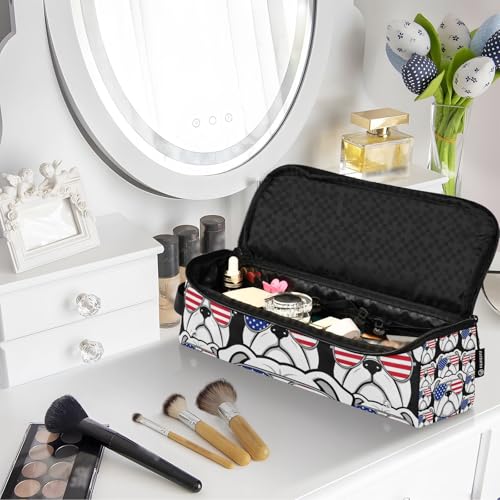 Organizador 2 en 1 para herramientas de cabello con mat de hierro resistente al calor impermeable y bolsa portátil para planchas, rizadores, planchas de cabello miniatura 7