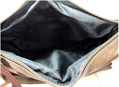 Concealed Carry Leather Gun Purse W/ Organizer & Shoulder Strap-Brown #TOP5