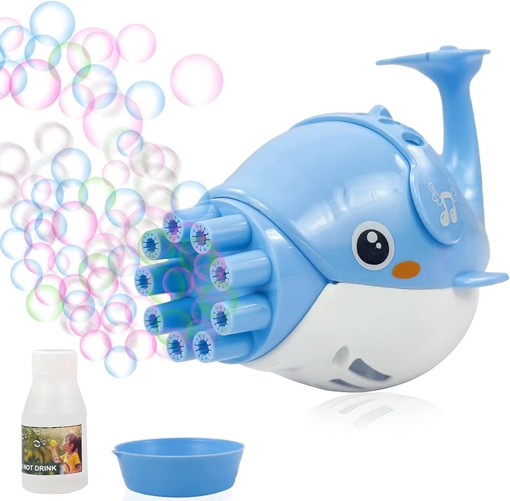 Choice First Dolphins Gatling Bubble Gun for Kids, Dolphin Bubble Maker, Bubble Machine Cute Toy with Refill Bubble Solution, Automatic Bubble Maker for Toddlers (3+ Years, Blue) (B0CWPJ62F3) Amazon Price History, Amazon Price Tracker