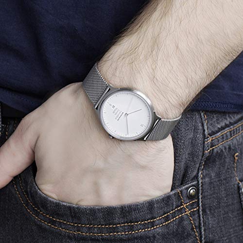 Mondaine Helvetica Light, Reloj de Acero Inoxidable para Hombre y Mujer, MH1.L2210.SM, 38MM