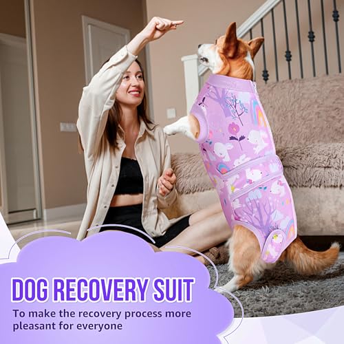 Image of Lukovee Recovery Suit for Dogs, Female Male Spay Neuter Post Surgery Suit