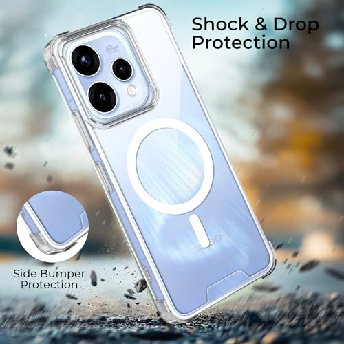 Image of A rtistque Clear Back Cover Case for Oppo Reno 15 5G | Compatible with Mag-Safe | Premium Cover | Shockproof TPU Bumper | Slim Protective Design | Oppo Reno 15 5G Back Cover - Transparent