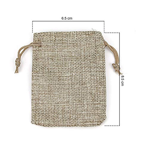 RUBY - stuks Jute zak zakje voor Sieraden Cadeau, jute stof Cadeauzakje, Bruiloften, Communies, Kerstzak, Vergaderingen… - Afbeelding 3