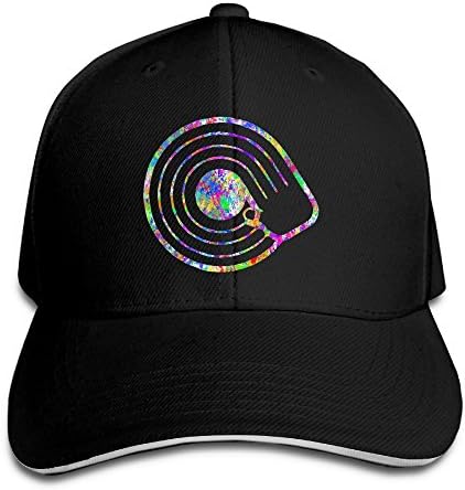 ZJXBaseball Cap Sandwich Cap DJ Vinyl record Durable Baseball Cap Hats Adjustable Peaked Trucker Cap