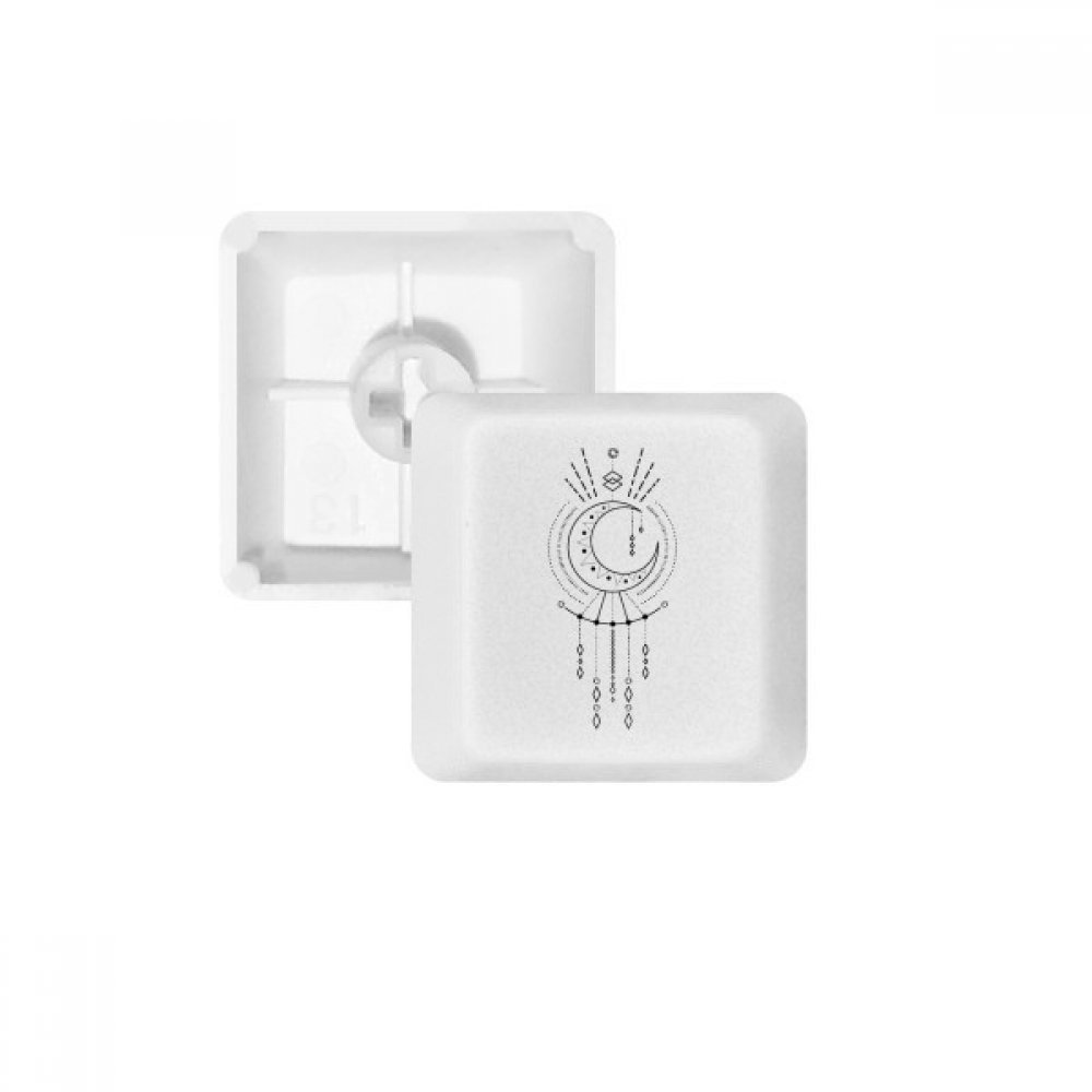 Keycap PBT géométrique pour clavier mécanique OEM blanc au design totem - 4