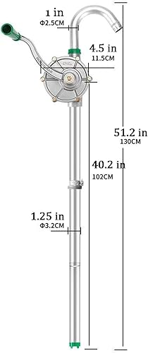 Miniatura 2 de Bomba de tambor de 55 galones, bomba de barril, bomba de combustible manual, bomba de aceite para tambor de 55 galones, tambor de 50, 5, 15, 30