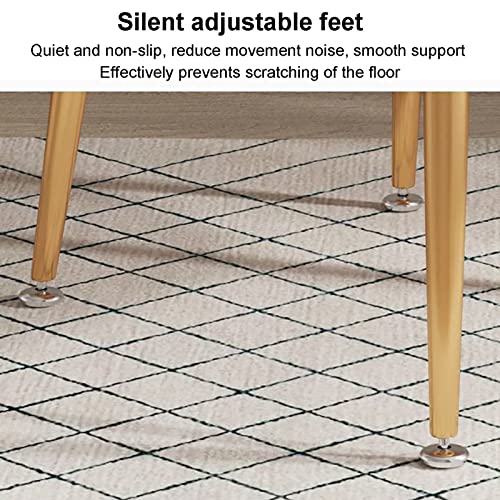 Chaise d'ordinateur chic avec assise rembourrée en velours