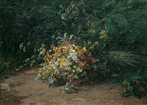 Art bouquet champêtre par Olga Wisinger pour une décoration murale de salon chaleureuse
