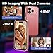 Pdfbenli Mini Phone for Kids, Unlocked Kid Phone, 4.0 inch HD Touch Screen, 3GB+32GB, 4G, Dual SIM, Face ID, Android 10.0, GPS, Kids Smart Phone (Pink)