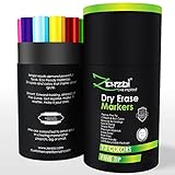 Dry Erase Markers Whiteboard Erasable Marker Pens Set - Eco Bulk Pen Pack with 13 Vivid, Fresh Colors - You Get FREE Gift (ebook)- For White Board Calendar Kids Office (Fine Tip New Edition)