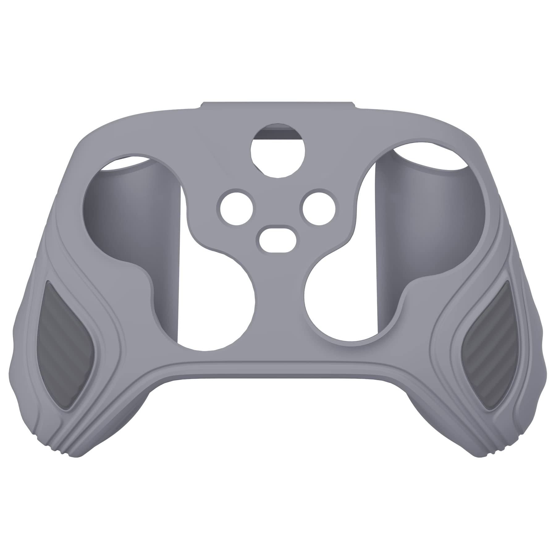 PlayVital Coque Protection pour Xbox Series X/S Manette Accessoires Protège,Housse avec Capuchon Joystick pour Xbox Core Controller Cover Silicone Skin-Gris Métallique&Gris Foncé,Édition Scorpion
