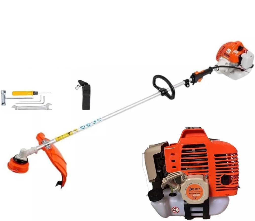 Decespugliatore Tagliabordi 52cc a Scoppio Motore Benzina 2 Tempi Multifunzione 2t