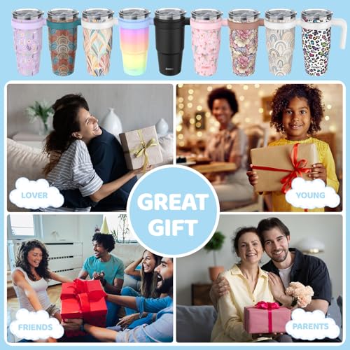 Zenbo 24 oz Insulated Cup with Handle,Silicone Boot,Leak-Proof Lid, Double Wall Vacuum Tumbler-Ideal For Cold/Hot Drinks,Travel Coffee Mug - Image 5