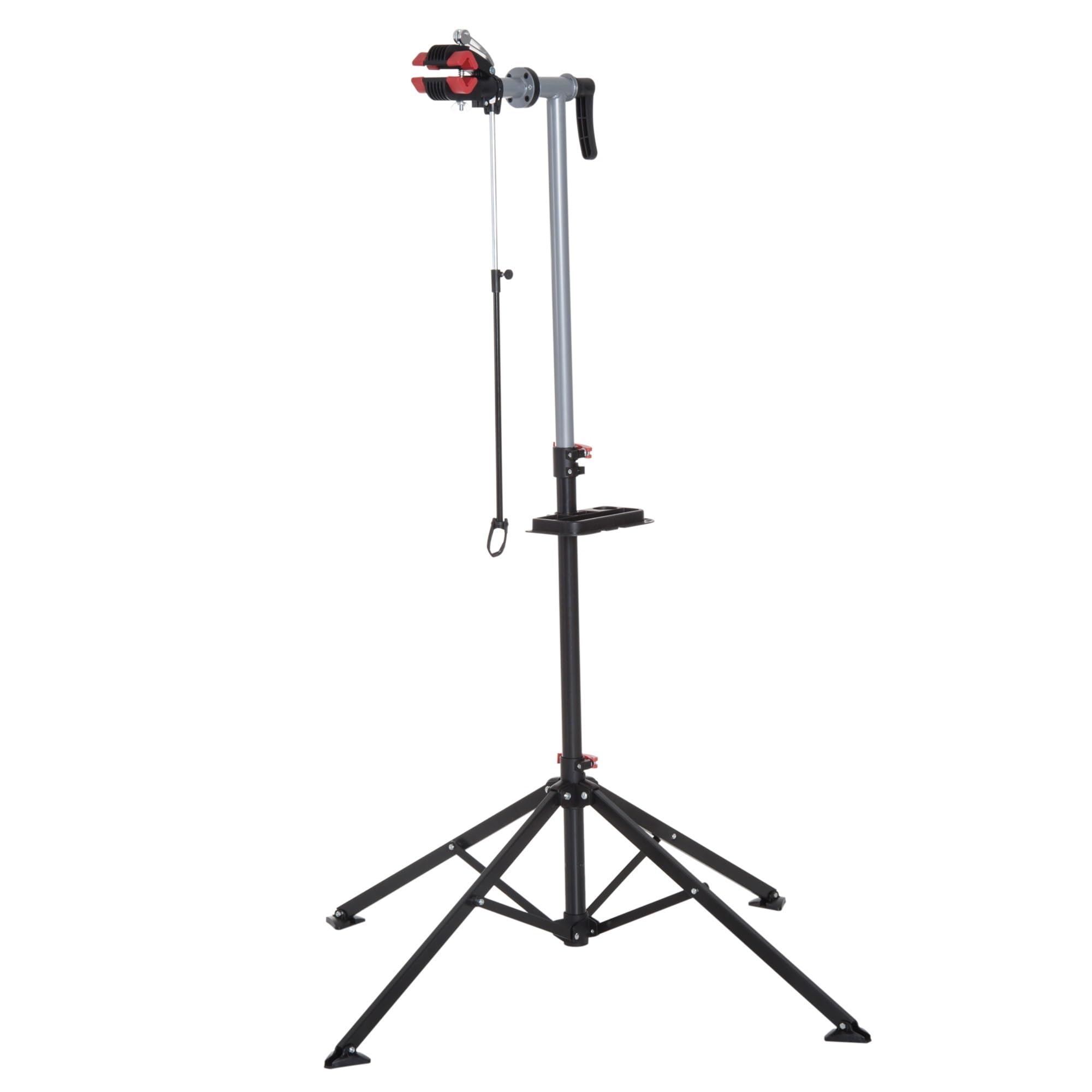 Fahrradwartungsständer Klappbarer Fahrrad-Reparaturständer, Fahrrad-Fahrradständer for die Wartung, Display-Rack mit Werkzeugablage, höhenverstellbar