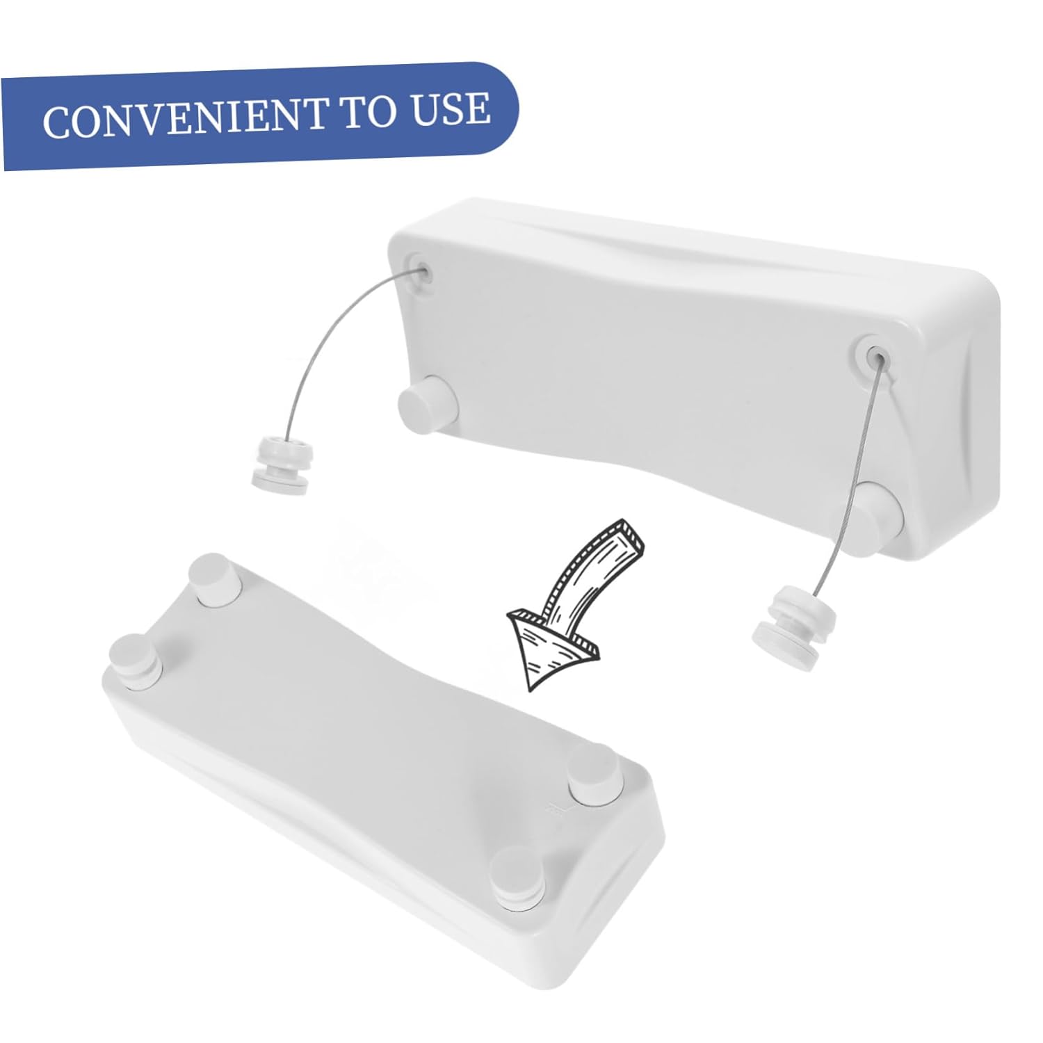 Zerodeko Retractable Outdoor Clothesline Heavy-Duty Drying Line for Use Windproof Steel Wire Easy Installation for Camping and Home Drying