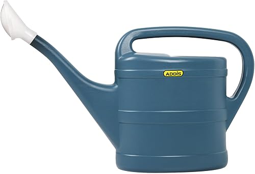 Addis Plastic Watering Can Regrind with Rose, 10 Liter Capacity