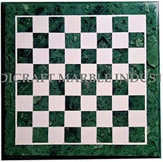 Green Marble Chess Board 12" ,Chess Grandmaster Williams, Chess Master Livo, Magnus Carlsen Retire, Chess Starting Positions