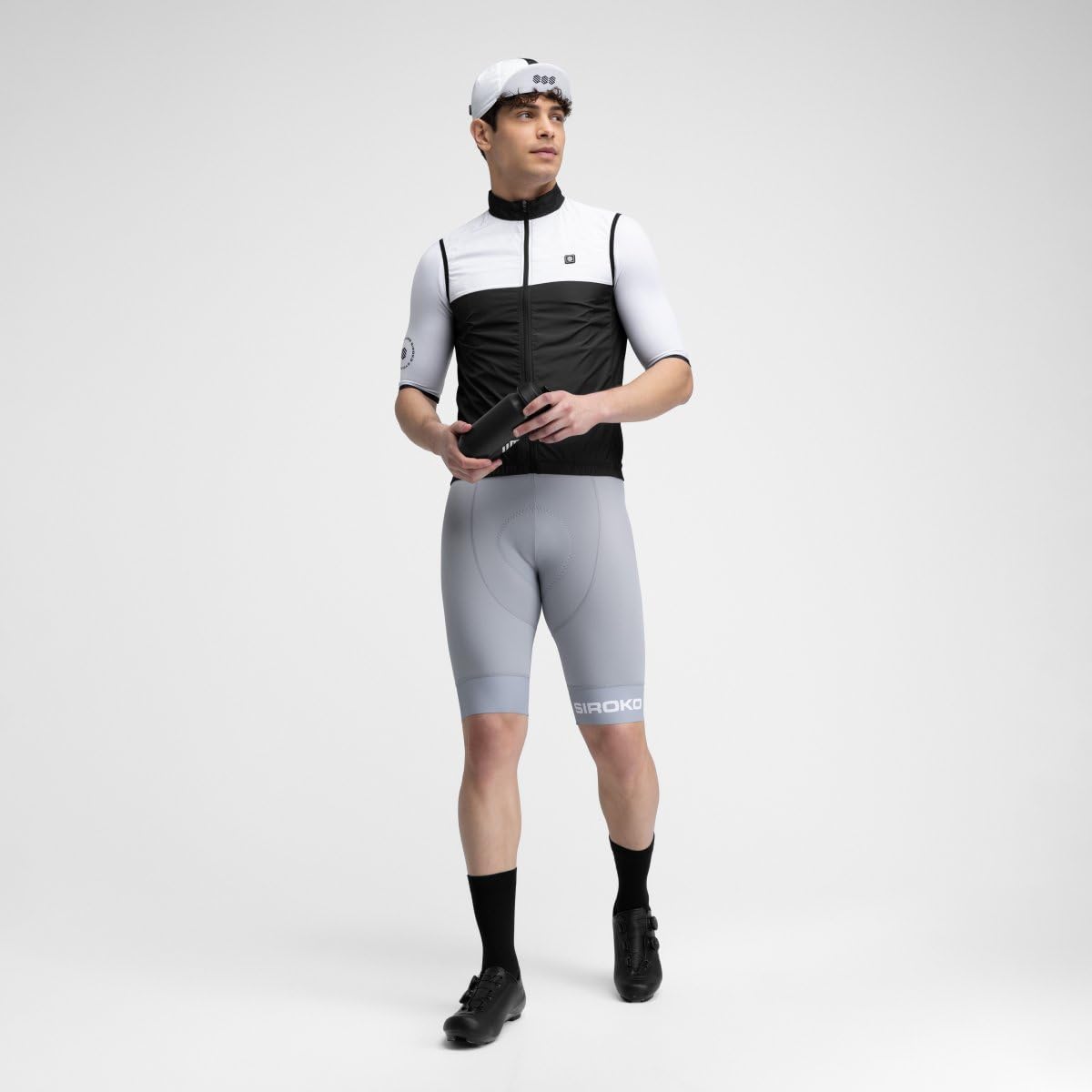 SIROKO Chaleco Cortavientos ciclismo V1 Copenhagen Negro Hombre y Mujer