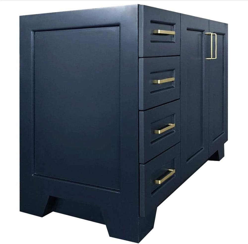 ARIEL Taylor 42" Inch Right Offset Single Sink Bathroom Vanity Base Cabinet in Midnight Blue