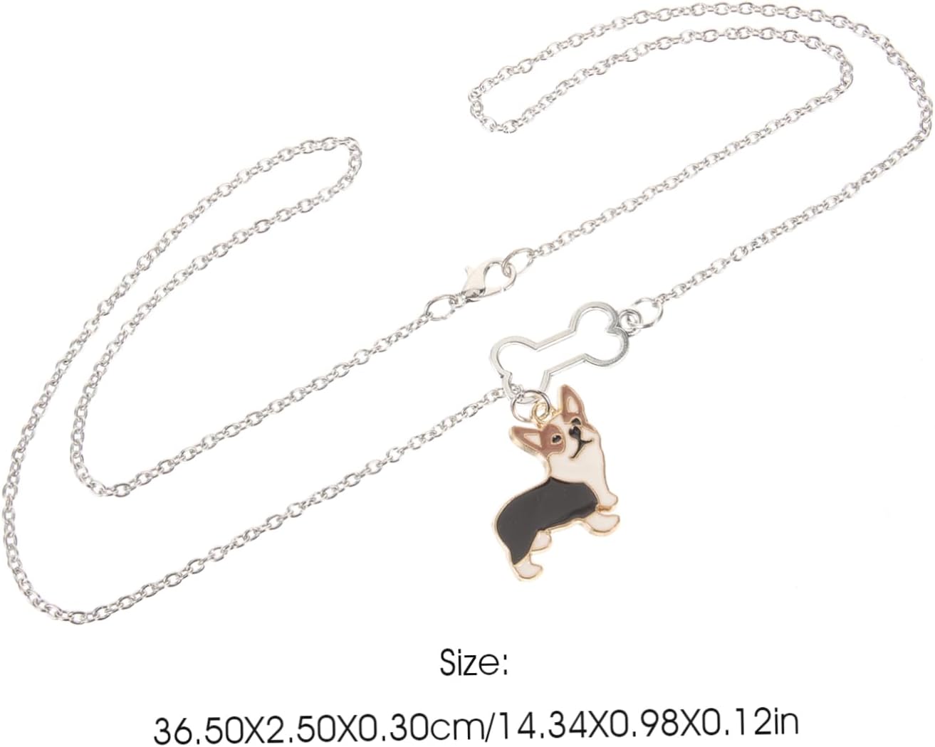 BESPORTBLE Corgi Pendant Necklace for Dog Lovers Alloy Y-Chain Design Unique Corgi Jewelry for PET Owners Fun for Valentines Creative Keepsake Necklace