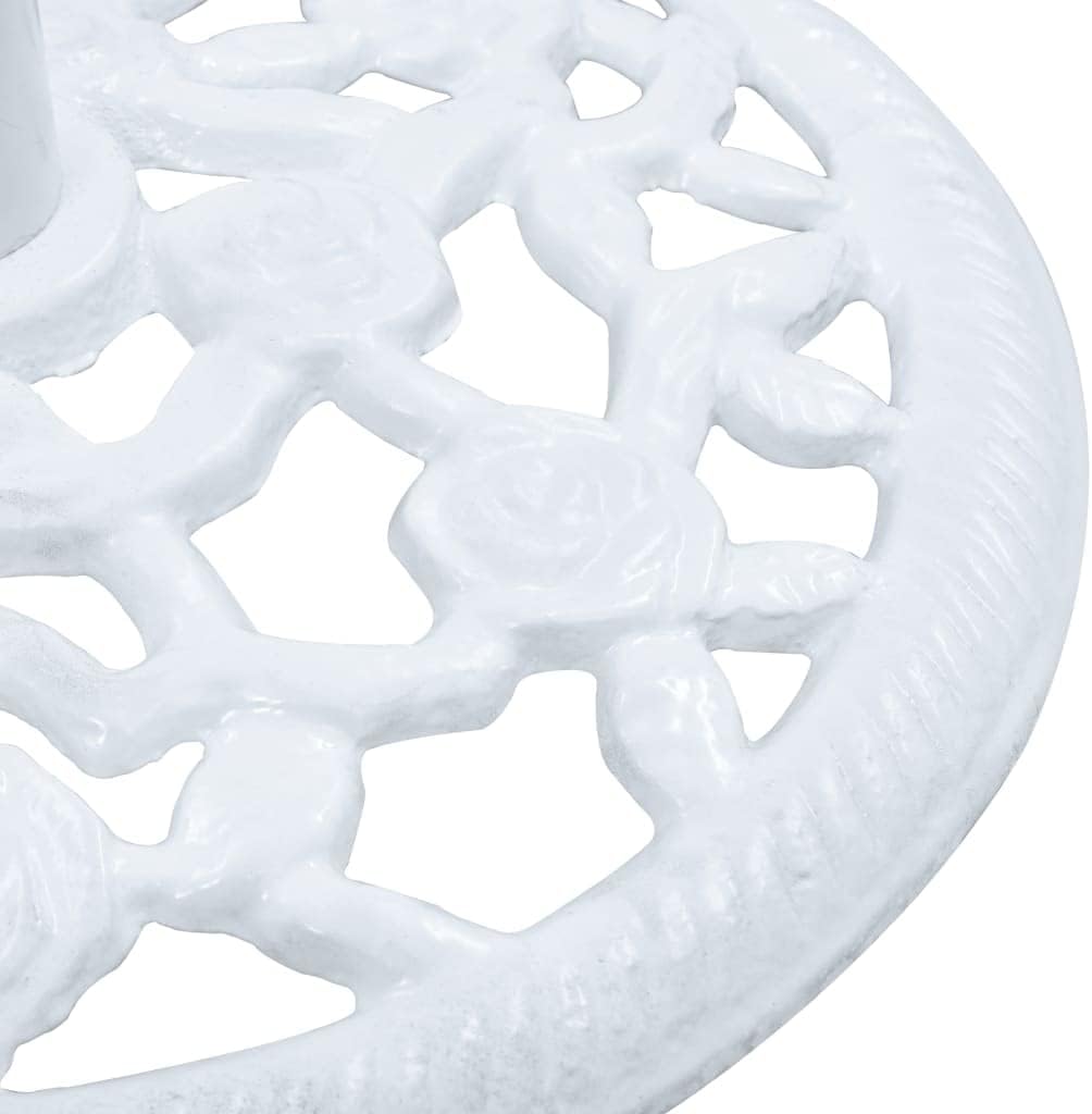 Round Patio Umbrella Base, Heavy Duty Umbrella Stand Outdoor Stand Umbrella Holder for Patio, Swimming Pool, Outdoor, White 26.5 lbs, 18.9"x18.9"x13" Cast Iron