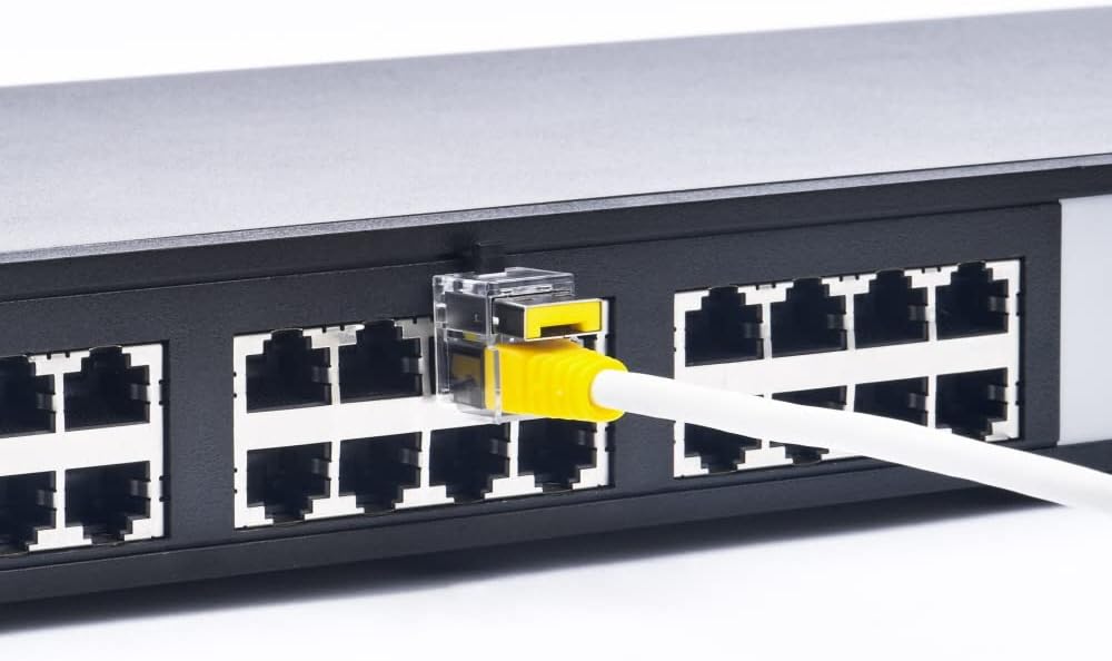 LAN Cable Lock - Pack of 12 (Yellow)