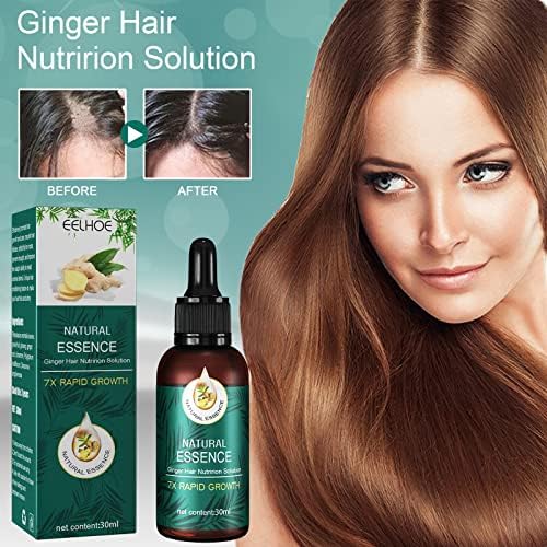 Ginger Oil for Hair Growth Ginger Germinal Oil Hair Growth Serum, Ginger Germinal Essential Oil, Hair Loss Treatment Hair Care Hair Growth Serum Repairs Hair Follicles, Promotes Thicker Hair Regrowth